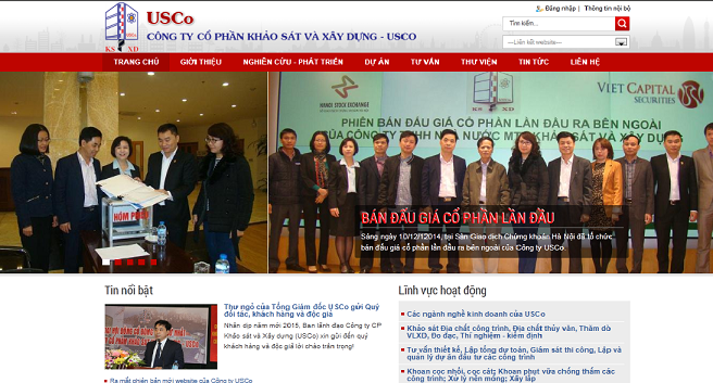 Ra mắt phiên bản mới website của Công ty USCo
